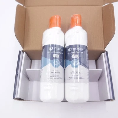 DFILTERS 2 Pack DFilter Refrigerator Water Filters for Whirlpool W10413645