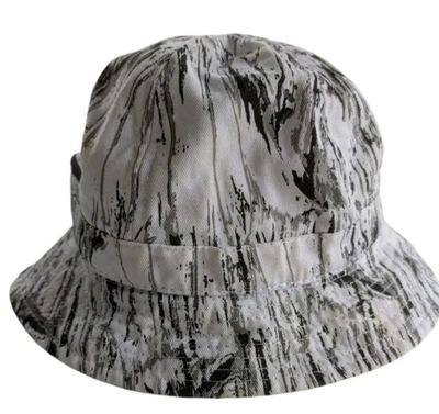 Sombrero de cubo Kangol Digi mármol talla mediana blanco y negro algodón lona sombrero para el sol Foto 1 de 4