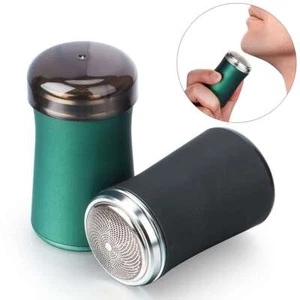Men's Electric Travel Shaver Portable Mini Pocket Size Rotary Razor 6 Blades - Picture 1 of 14