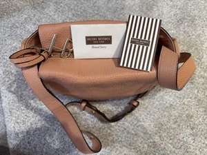 Henri Bendel Windsor Cross Body Purse Muted Clay Leather Knot Bow Side Med - Picture 1 of 10