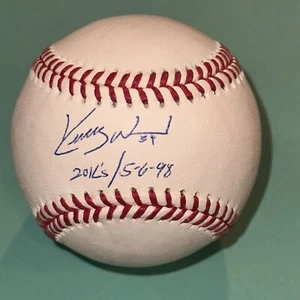 KERRY WOOD (Cubs) Signed Official MLB Baseball Beckett Witnessed w/ 20 Ks Insc - Picture 1 of 4