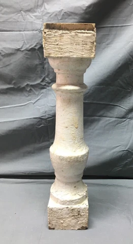1 Antique One Turned Wood Shabby Porch Baluster Thick Chunky Old VTG 832-22B Cover