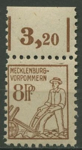 SBZ Mecklemburgo-Pomerania Occidental 1945 marca libre con borde superior 15 a ORO sin usar - Imagen 1 de 1