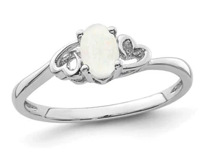 Lab Created 1/3 Carat Opal Sterling Silver Ring - Picture 1 of 4