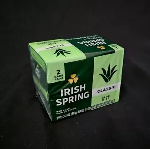 Irish Spring Aloe Bar Soap Classic Aloe Mist 2 Bars 3.2 oz EA - Picture 1 of 5