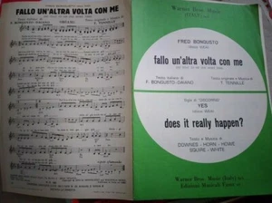SPARTITO MUSICALE YES DOES IT REALLY HAPPEN SIGLA DISCORING FRED BONGUSTO - Picture 1 of 1