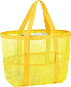 Large Beach Bag Pool Bags, Mesh Beach Tote for Toys, Towel, flip flops - Picture 1 of 13