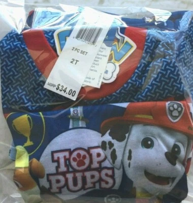 Pijama de manga larga Paw Patrol Top cachorros niño pequeño NUEVO TALLA 2T PRECIO DE VENTA SUGERIDO POR EL FABRICANTE $34.00 D7 Foto 1 de 4