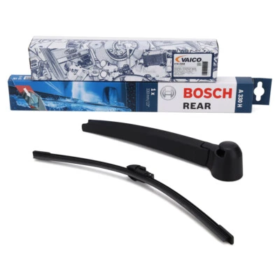 VAICO Wischerarm + Kappe + BOSCH Heckwischer für SEAT ALTEA VW GOLF 5 POLO 9N - Bild 1 von 3