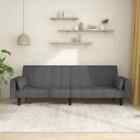 2-seater Sofa Bed With Two Pillows Convertible Settee Loveseat Fabric Vidaxl