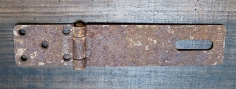 Vintage Rustic 8 5/8"L x 1 3/4"w  Door Hasp Latch Lock Chest Gate Padlock Hinged Cover