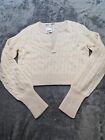 Free People Sennen Womens Cashmere Sweater Cropped Size Small Ivory New RRP£140