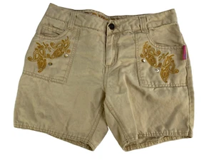 Pantaloncini da ragazza marrone chiaro/beige taglia 16 ricamati - Foto 1 di 3