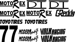 FAST AND FURIOUS SPONSOR LOGOS VINYL DECAL SIDE HOOD CAR TRUCK - Picture 1 of 1