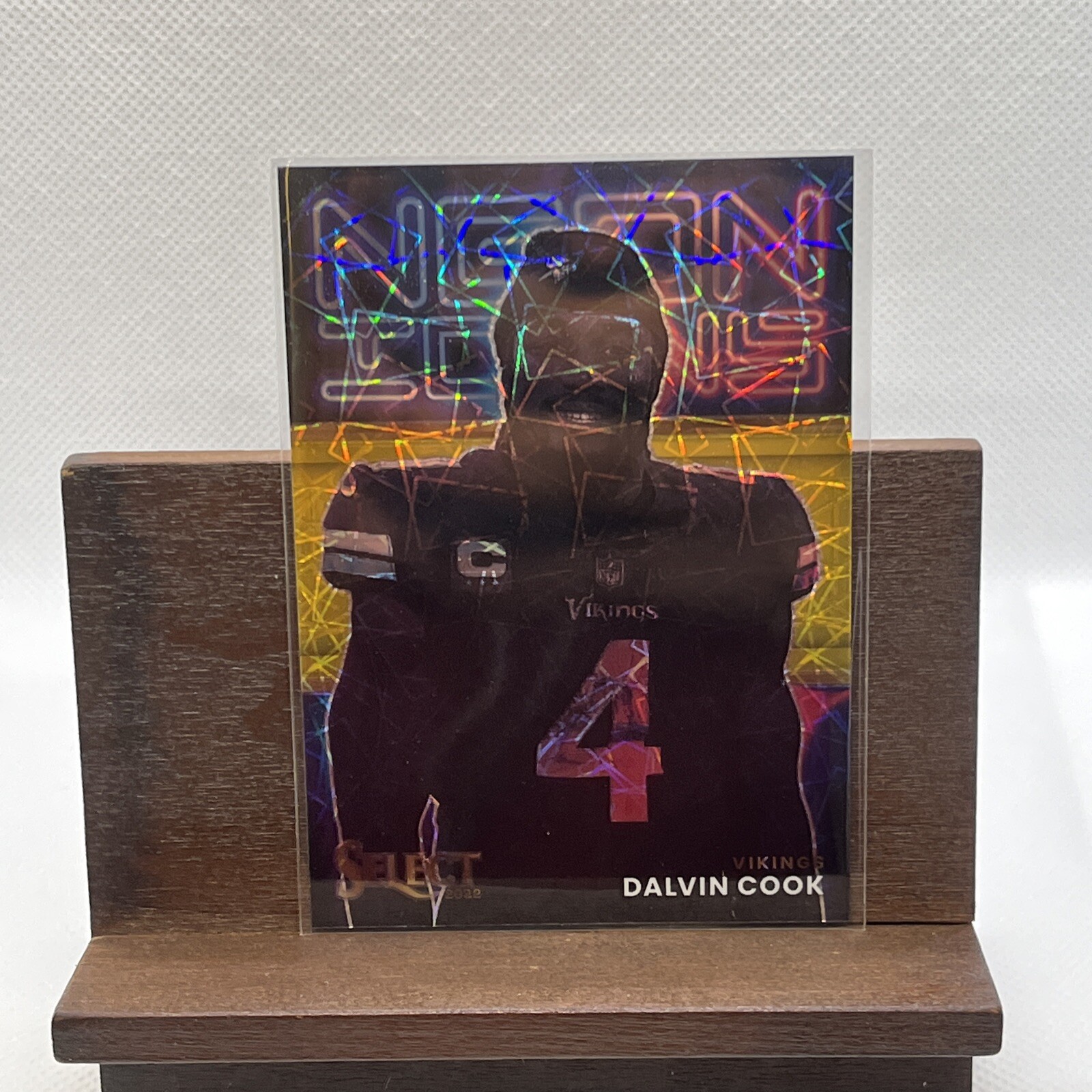 2022 Panini Select Dalvin Cook GOLD #/10  Neon Icons - Minnesota Vikings SSP