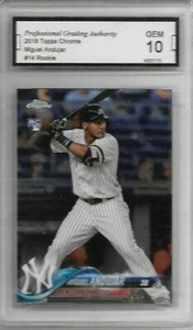 N.Y. Yankees Topps chrome Miguel Andujar GEM 10 PGA RC 2018 #14 - Picture 1 of 2