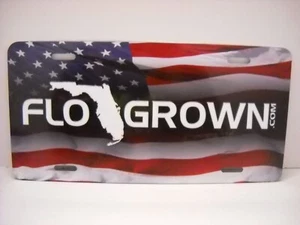 Florida FLO cultivada con silueta estatal placa de licencia etiqueta de automóvil decoración de pared de metal - Imagen 1 de 4