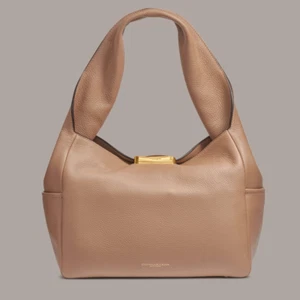 Donna Karan Amagansett Schulter aus weichem gerolltem Leder mit geformtem Magnetverschluss - Bild 1 von 13