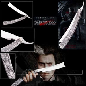 SWEENEY TODD Demon Barber's Straight Razor Replica, Burton Depp Shaving Sondheim - Picture 1 of 3