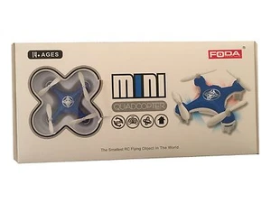 D-10 Mini Radio Controlled Quadcopter Drone by Foda - Blue 7cm - Picture 1 of 3