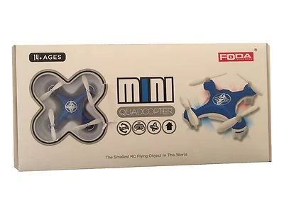 D-10 Mini Radio Controlled Quadcopter Drone by Foda - Blue 7cm - Image 1 of 3