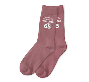 65th Birthday Gift Present Idea For Ladies Her Women 65 Pink Socks Fun Keepsake