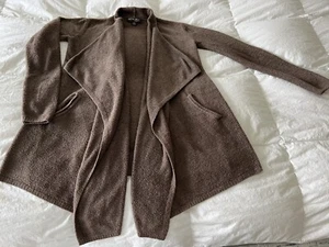 Barefoot Dreams Cozy Chic Lite Open Waterfall Draped Sweater Brown~ SZ S/M - Picture 1 of 8