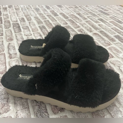 Sandali ciabatte UGG neri con cinturino slip on donna taglia 8 Koolaburra