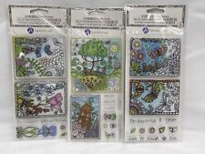 Hampton Art Color Me Stamps 3-Sets Clear Coloring Stamps - 33 Stamps! NEW