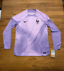 Nike Fff France 22/23 Stadium Goalkeeper Soccer Jersey Dn0664-581 Size Medium