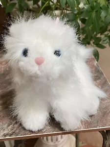 Ganz Webkinz Persian White Cat Kitty 8" Plush Stuffed Animal Blue Eyes HM110 - Picture 1 of 11