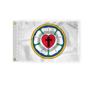 12x18 kleine Luther Rose religiöse Boot Flagge Ösen - Bild 1 von 1
