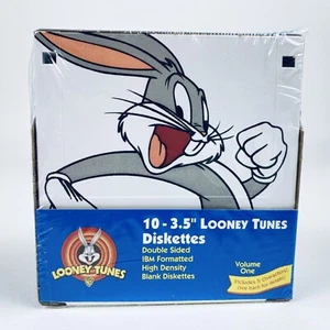 Looney Tunes 3.5" Diskettes 10 pack IBM formatted 1.44MB by Fellowes NOS sealed - Afbeelding 1 van 9