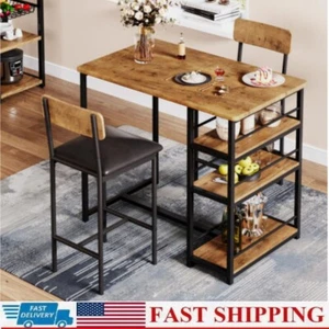 New Dining Table Set for 2, Counter Height Small Kitchen Table and Chairs - Picture 1 of 7