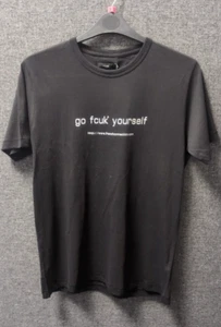 French Connection 'Go FCUK Yourself ' Graphic T Shirt Black UK L Ln051 KK 10 - Picture 1 of 5