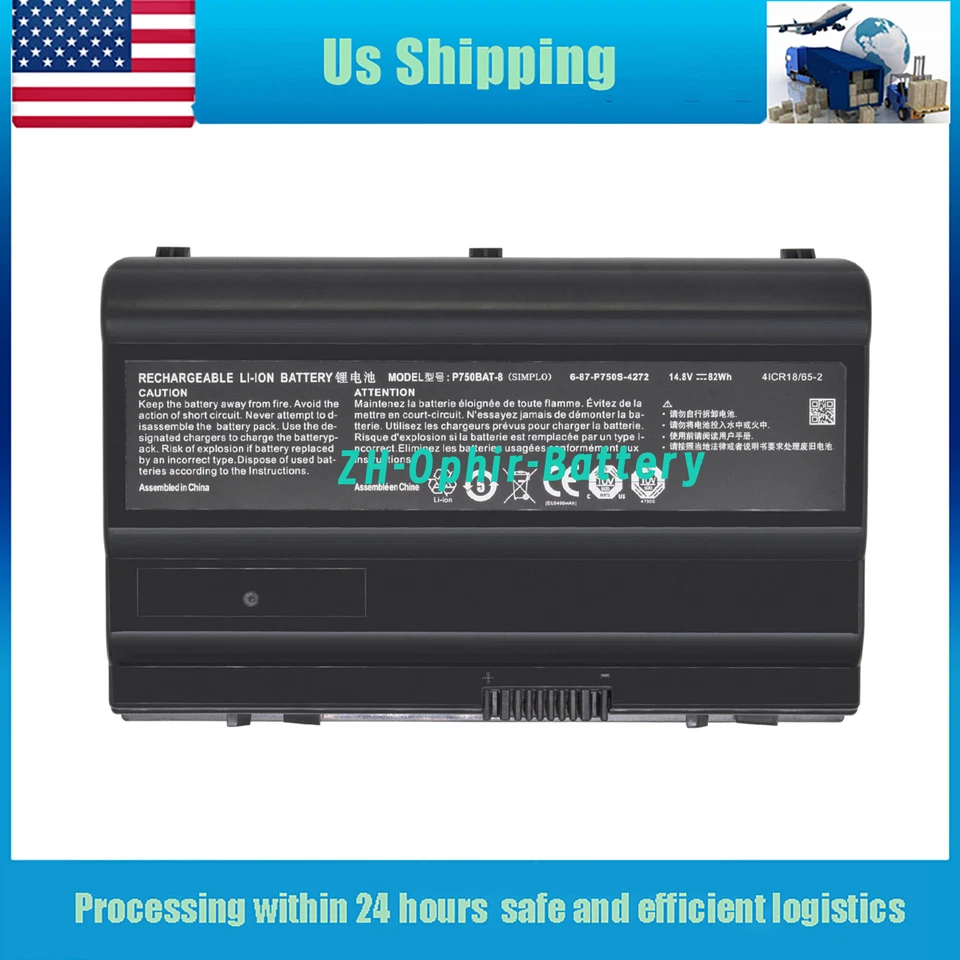 Batería genuina P750BAT-8 para Clevo P750DM3-G P750ZM P751ZM P770ZM P771ZM P771DM Foto 1 de 4
