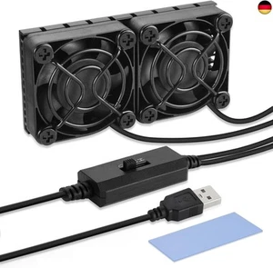 ELUTENG USB Lüfter 40mm Doppel 2 in 1 4cm Mini USB Ventilator mit 3 - Bild 1 von 9