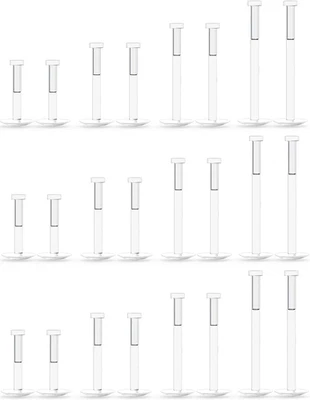 Retenedores de perforación de nariz Medusa Monroe de plástico transparente 16G 18G para Foto 1 de 4