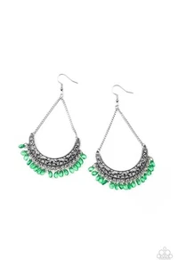 Paparazzi Orchard Odyssey Green Earrings Fast Free Shipping - Picture 1 of 2