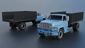 ABS-LIKE RESIN 3D PRINTED 1/16 1980 FORD F-600 TRUCK FULL KIT - Picture 1 of 17