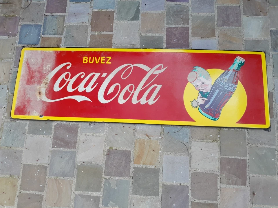  Ancienne Plaque Émaillée Coca Cola - Photo 1/4