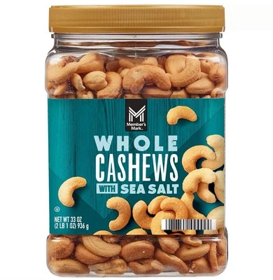 Member's Mark Roasted Whole Cashews with Sea Salt, 33 oz. - Image 1 of 4