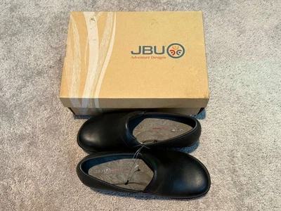 Zuecos sin cordones JBU by Jambu zapatos cómodos cuero negro talla 8,5 M nuevos Foto 1 de 4