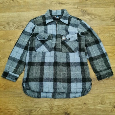 Swanndri Jumper Mens M Grey 1/4 Zip Pure Wool Zealand Flannel Ranger Bushshirt - Image 1 of 4