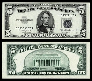 1953-A  $5 SILVER CERTIFICATE NOTE~~ UNCIRCULATED - Picture 1 of 1