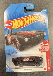 2020 New Hot Wheels Red Edition Triumph TR6 Black Convertible Target Exclusive - Picture 1 of 7