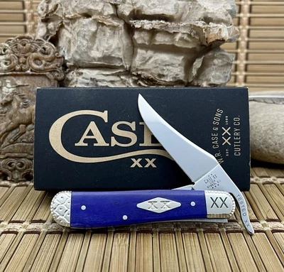 Нож Russlock Case XX США на заказ гладкий ультрафиолетовая кость бриллиант XX с гравировкой - Изображение 1 из 4