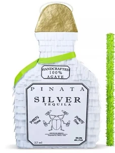 Birthday Pinata White Tequila Bottle W/Stick-17.5"x10.5"x4.5"21st,Adult Party🪅 - Picture 1 of 4