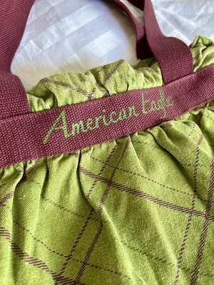American Eagle - Bolso de Mano a Cuadros Verde y Granate Foto 1 de 4
