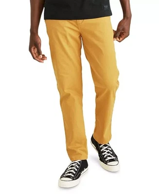 Dockers Men's Tapered Fit Alpha Icon Chinos in Narcissus Yellow-29/30 - Image 1 of 4